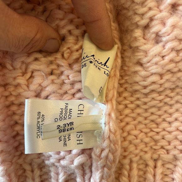 Girls Knit Sweater with Hearts - Picture 4 of 5